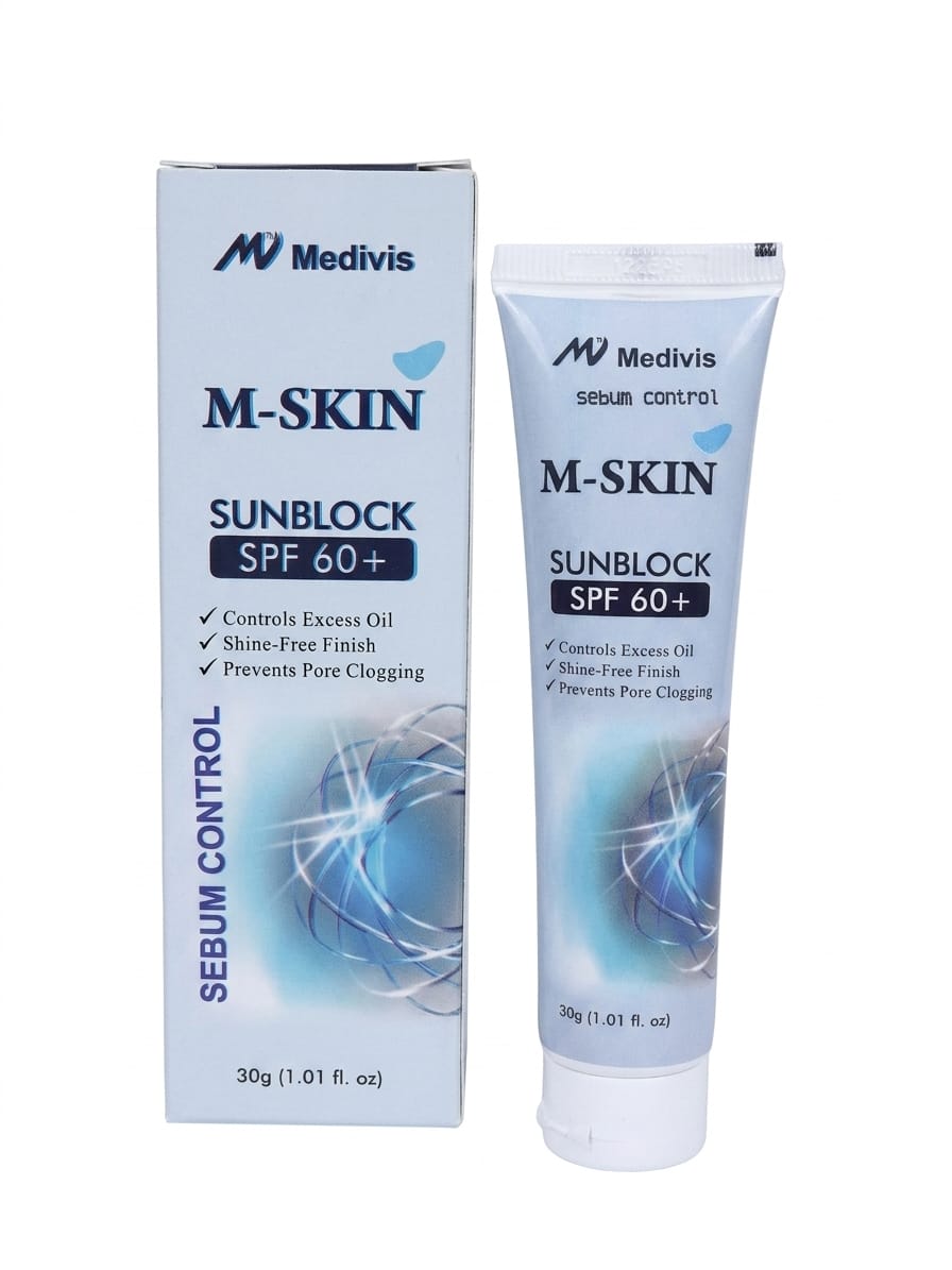 M-SKIN.      SUNBLOCK.                   SEBUM CONTROL