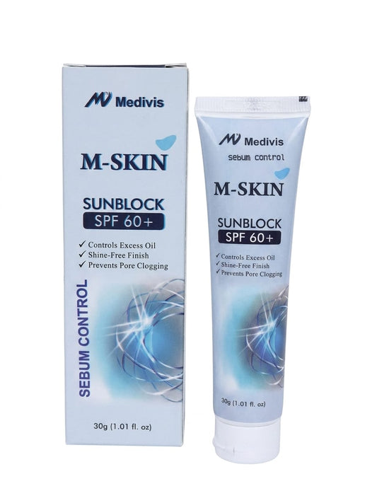 M-SKIN.      SUNBLOCK.                   SEBUM CONTROL